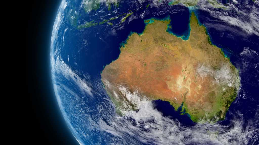 An image of Australia viewed from space.